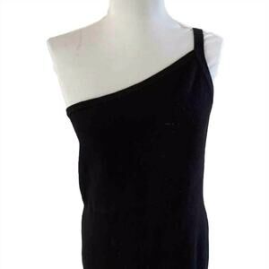 HOUSE OF HARLOW 1960 Nicole Richie Asymmetrical Ribbed Knit Long Sweater Dress L